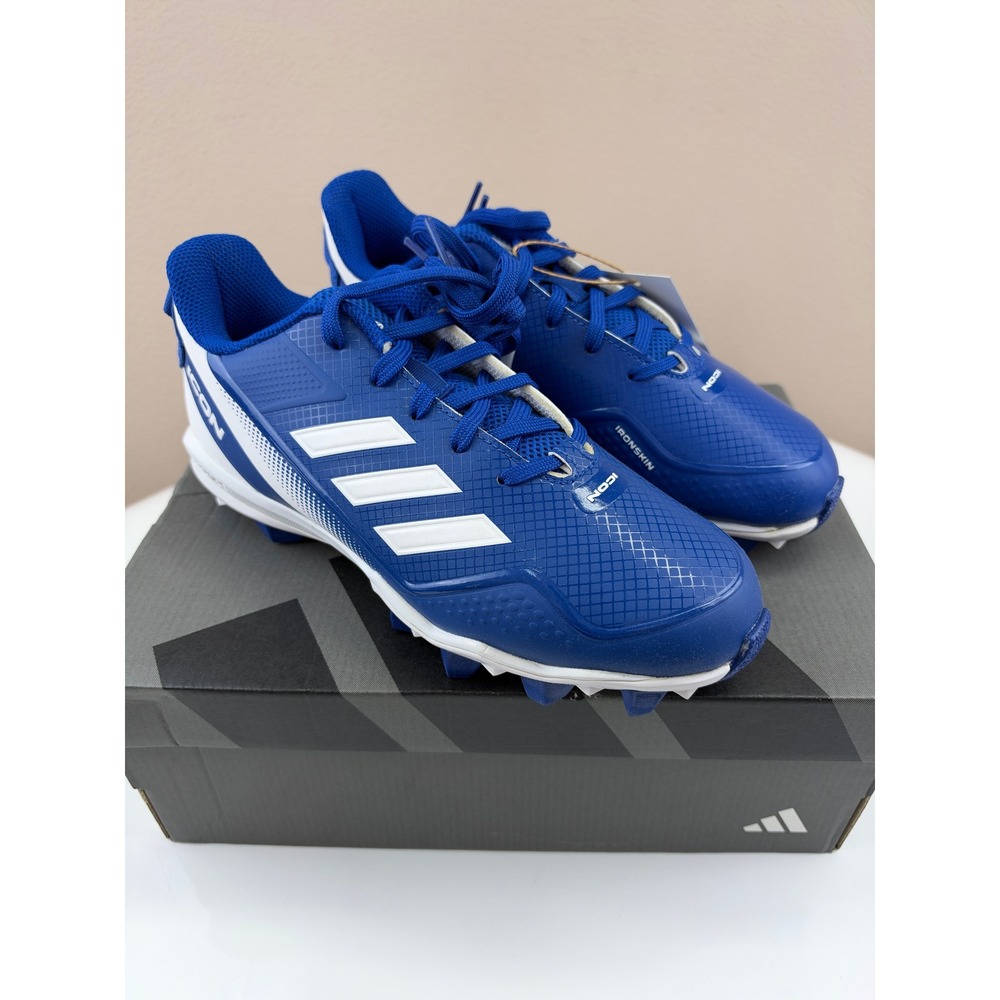 Adidas Icon 7 MD K Kids Baseball Cleats Royal Blue White S23917 Size 5 US